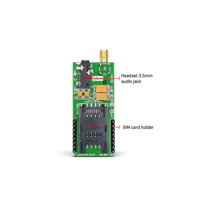 Vue arrière des fonctionnalités du module d'évaluation GSM Click