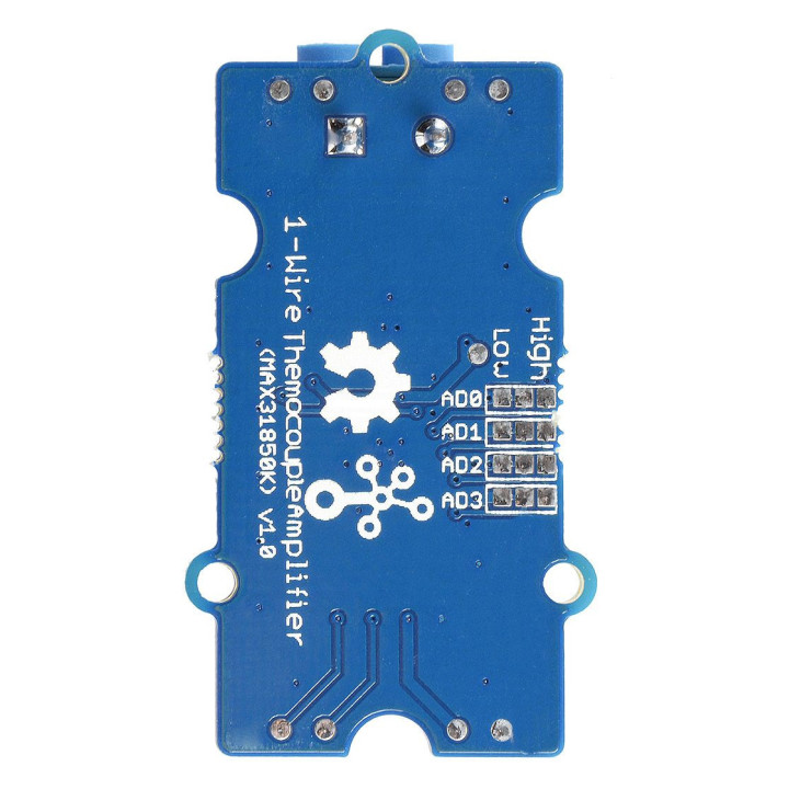 Vue de dessous du module Grove 1 Wire amplificateur pour thermocouple 101020555