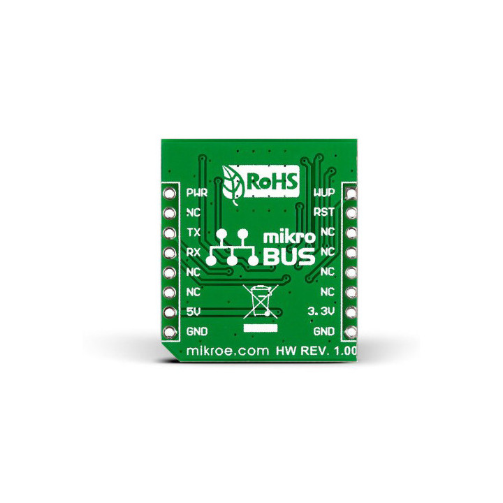 Vue arrière du module NANO GPS Click - Nano Hornet MIKROE-191