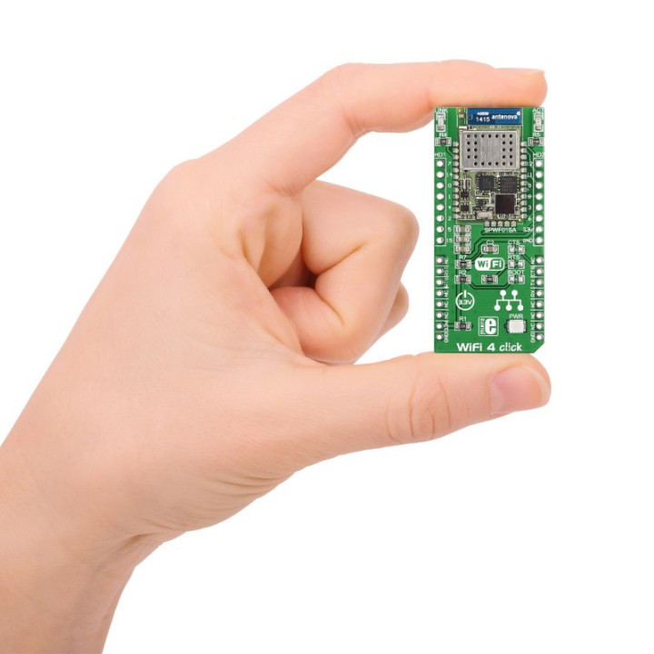 Détail du module WiFi 4 Click board avec SPWF01SA