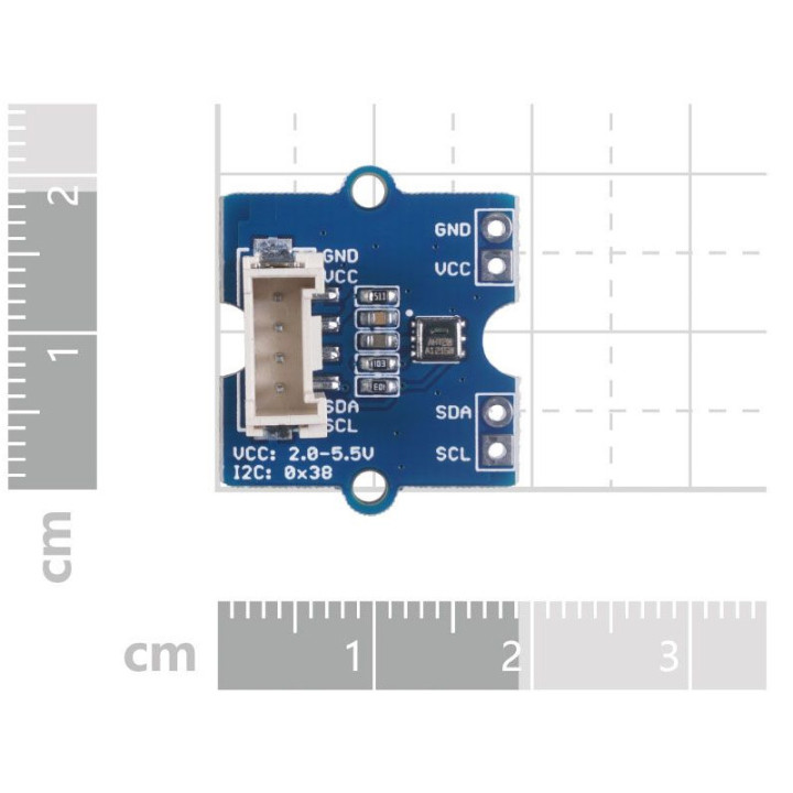 Dimensions du module Grove AHT20 I2C Industrial Grade Temperature and Humidity Sensor 101990644