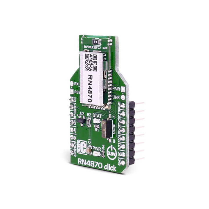 Vue de côté du module Bluetooth RN4870 click - MIKROE-2543
