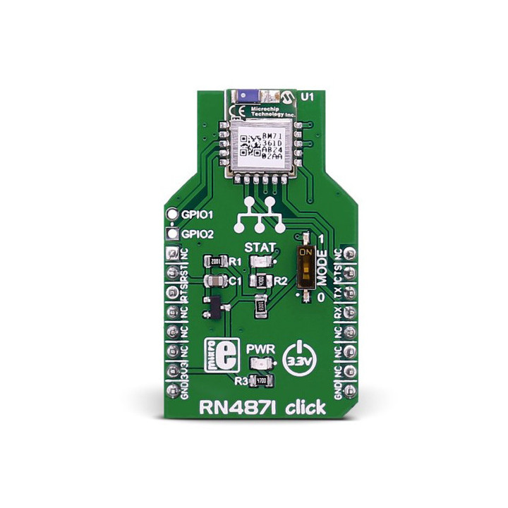 Vue de face du module Bluetooth RN4871 click - MIKROE-2544