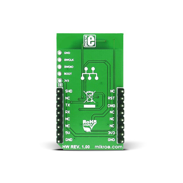 Vue arrière du module émetteur/récepteur SPIRIT click SP1ML - MIKROE-2568