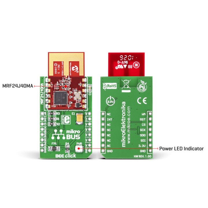 Caractéristiques du Module Bee Click Board MRF24J40MA - MIKROE-987