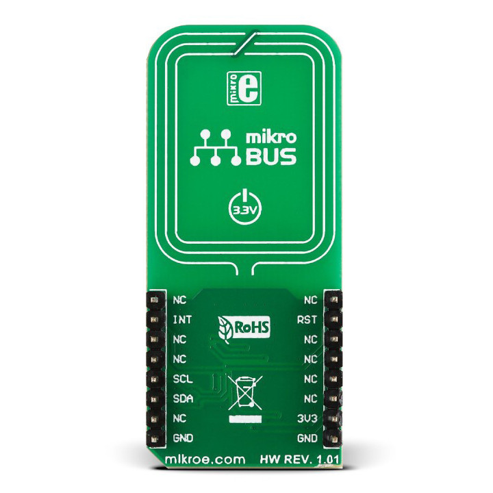 Vue arrière du module NFC Click 13,54 MHz MIKROE-2395