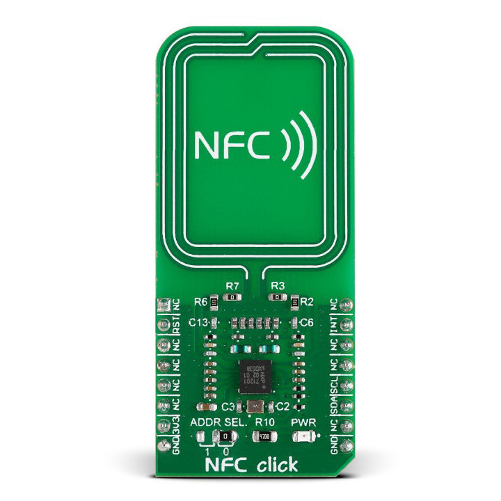 Vue de face du module NFC Click 13,54 MHz MIKROE-2395