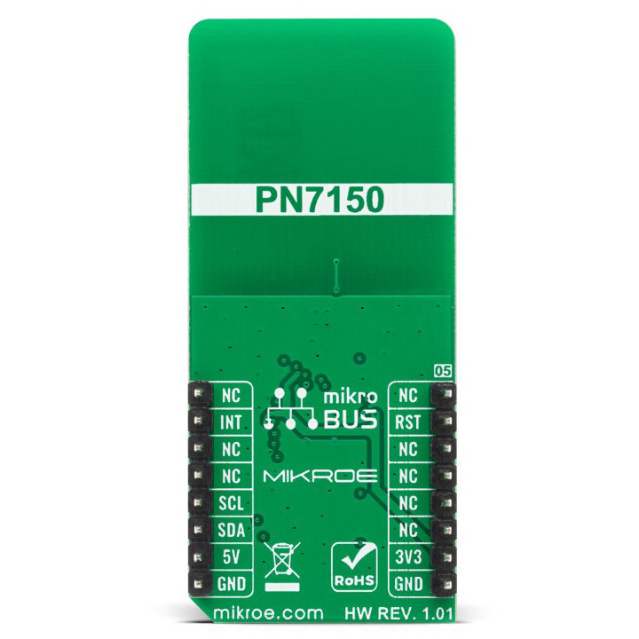Vue arrière du transceiver NFC 2 Click PN7150 - MIKROE-4309