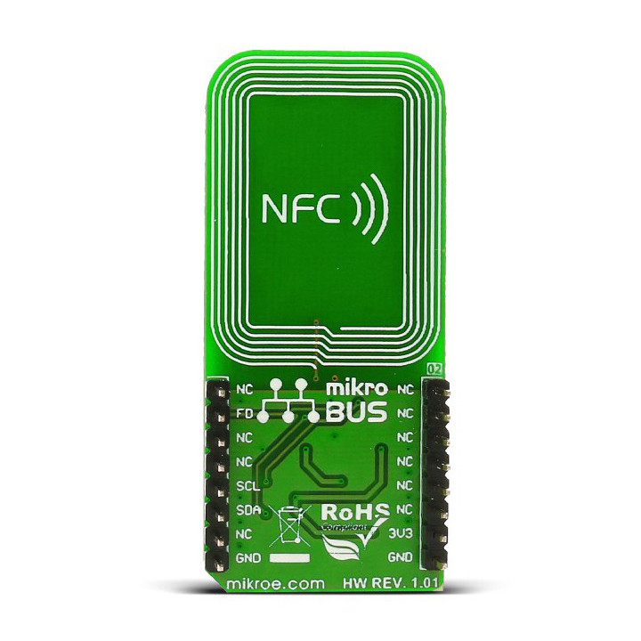 Vue arrière du module NFC Tag 2 Click NT3H2111 - MIKROE-2462