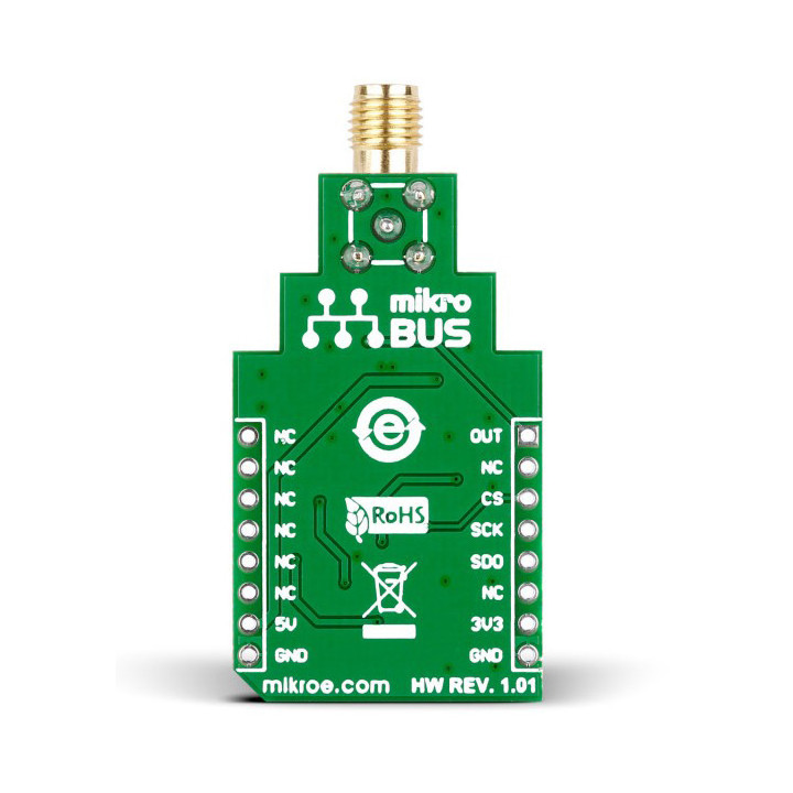 Vue arrière du module RF Meter Click ADA8318 - MIKROE-2034