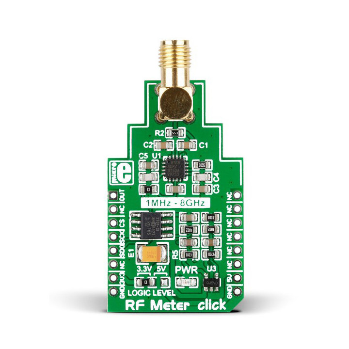 Vue avant du module RF Meter Click ADA8318 - MIKROE-2034