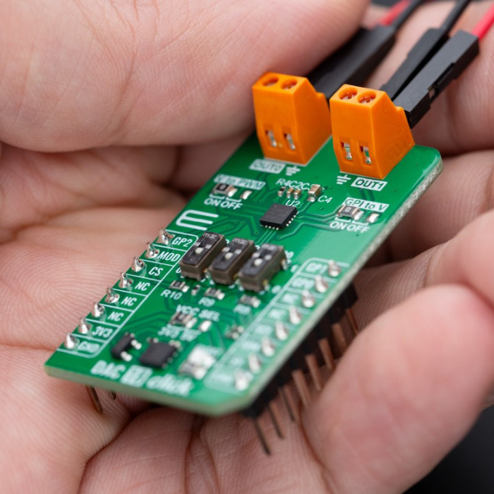 Détail du convertisseur DAC 18 click - MIKROE-6137 base DAC539G2-Q1