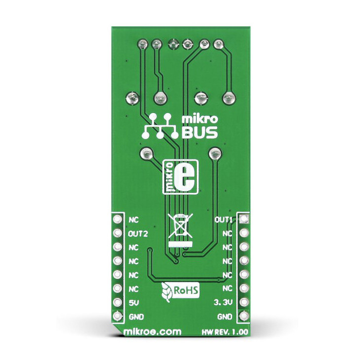 Vue arrière du module Comparator Click board - MIKROE-1915