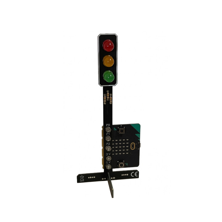 Feu tricolore XXL équipé d'une carte micro:bit (non livrée)