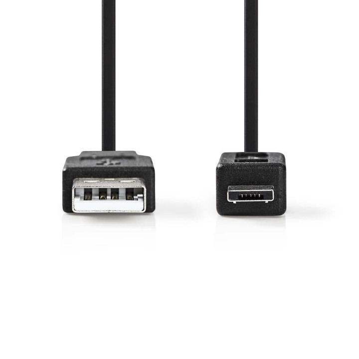 Détail des connecteur du cordon USB A mâle - micro-USB B mâle (2m)