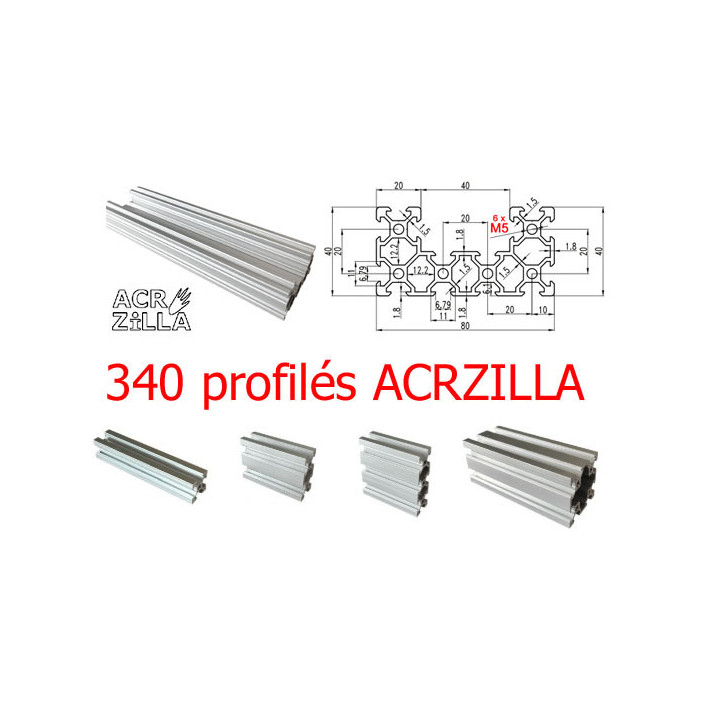 Assortiment de 340 profilés ACRZilla