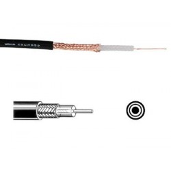 Câble coaxial noir 75 ohms - 6,6 mm - 1