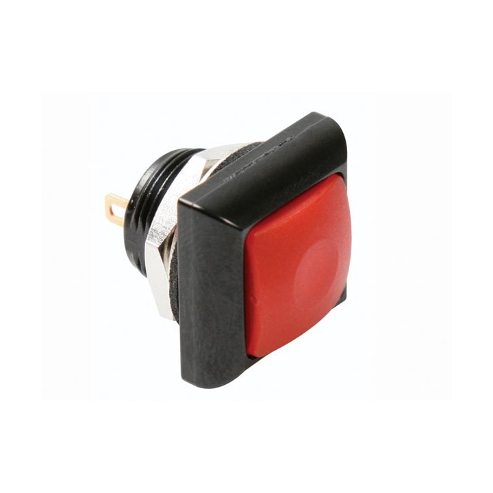 Bouton-poussoir carrée OFF - (ON) rouge  - 1