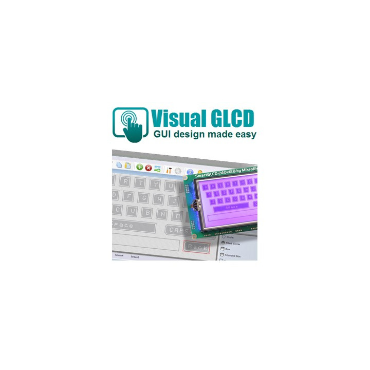 Logiciel de développement Mikroelektronika Visual GLCD pour LCD