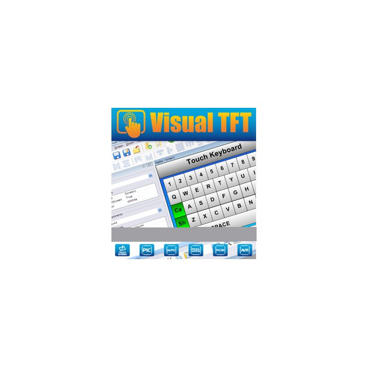 Logiciel de développement Mikroelektronika Visual TFT pour écrans TFT
