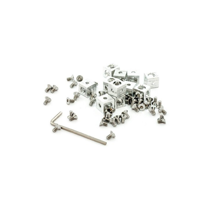 100270 12 cubes d'angle pour profilés MakerBeam (usage robotique)