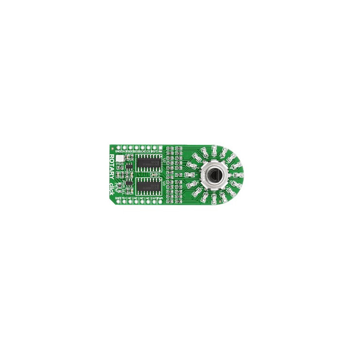 MIKROE-1824 - Rotary B Click - Encodeur rotatif avec 16 leds bleues