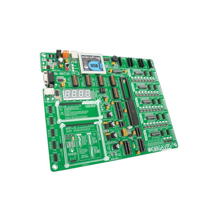 Starter-kit Mikroelektronika "EasyAVR7" 8, 14, 20, 28 et 40 broches