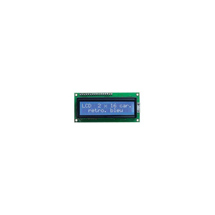 Afficheur LCD 2 x 16 caractères (bleu)  - 1