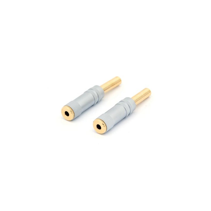 Fiche Jack 3.5mm Stéréo Femelle - Dorée, Métal (New Old Stock)