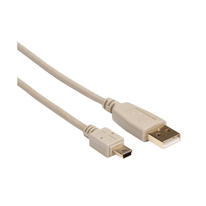 Cordon USB A mâle - mini-USB B mâle (2,5m)  - 1