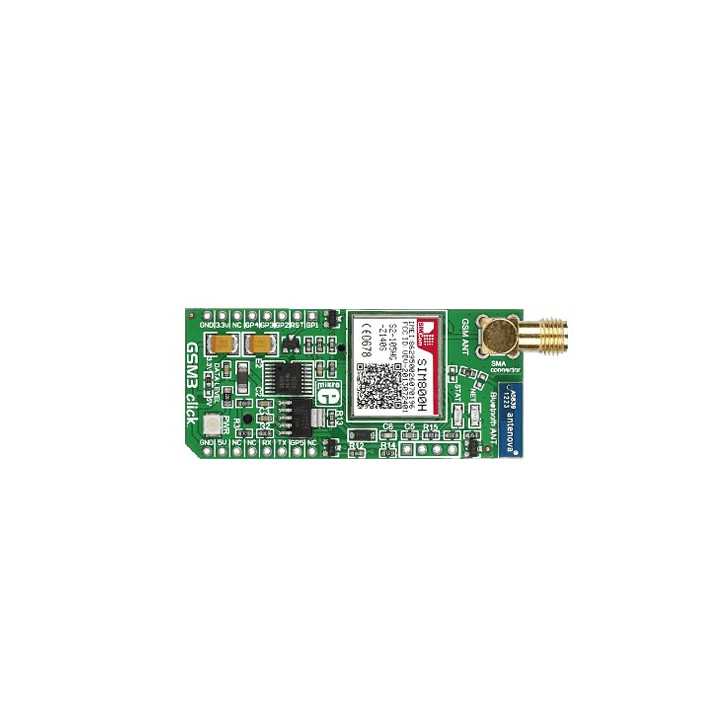 Module GSM3 Click Board sur base SIM800H (GSM/GPRS/Bluetooth™)