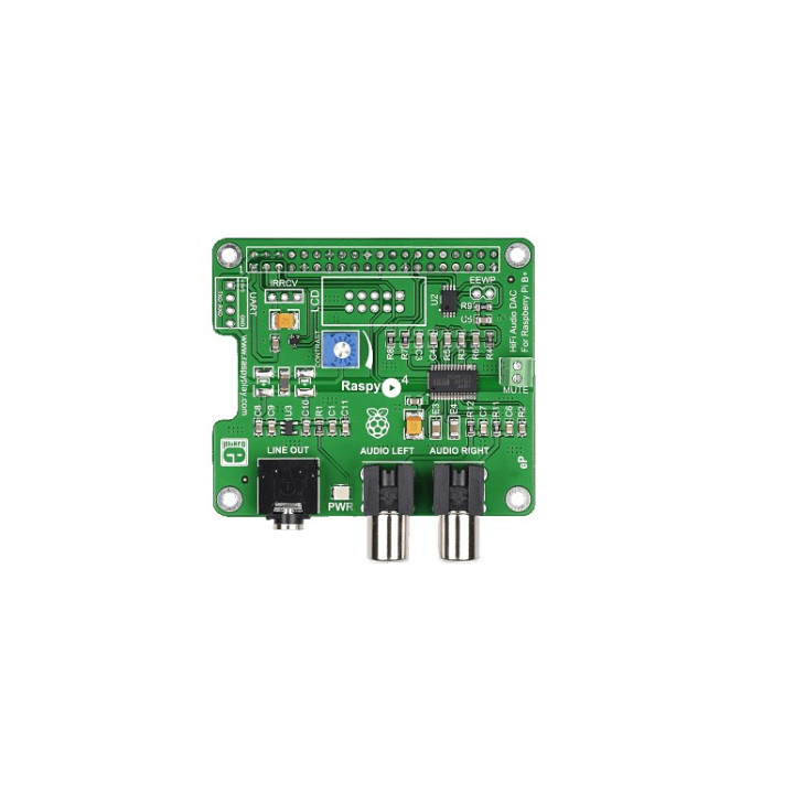 MIKROE-1767 Module Audio RaspyPlay4 pour Raspberry