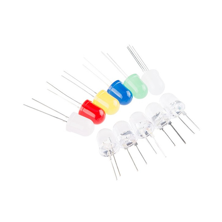 10 Leds 10 mm de couleur  - 1