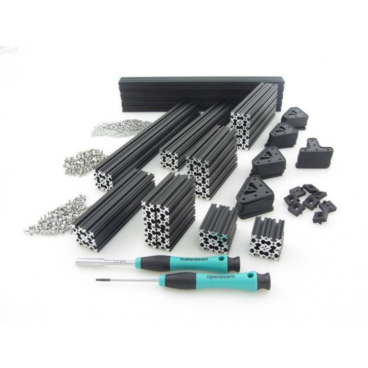 Starter kit conception mécanique avec profilés OpenBeam (noir)