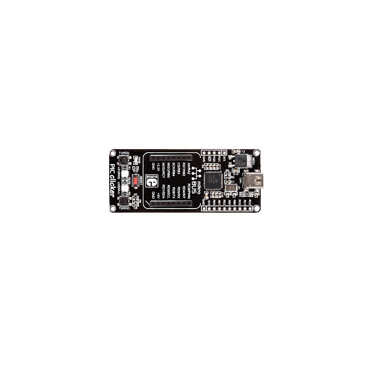 Module PIC CLICKER Mikroelektronika (avec PIC18F47J53 + bootloader)