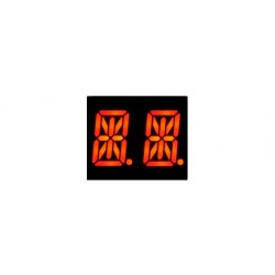 Afficheur 2 x 16 segments alphanumériques rouges