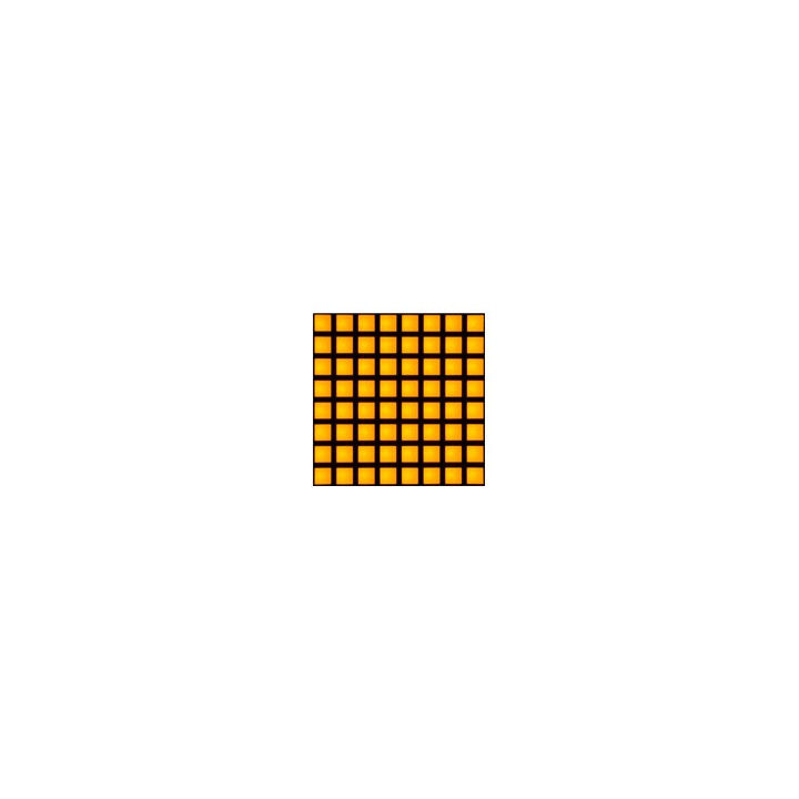 Matrice à leds carrées 8 x 8 oranges