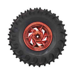 POL1555 Paire de roues pour robot modèle tout terrain diamètre 120 mm