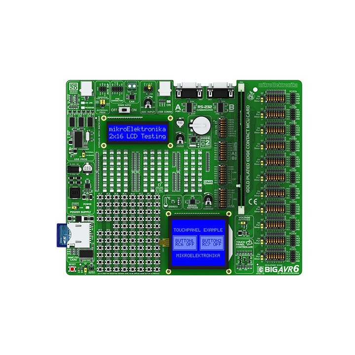 Starter-kit Mikroelektronika "BIGAVR6" pour AVR 64 et 100 broches