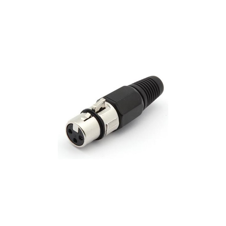 Fiche XLR femelle nickelée 3 broches  - 1