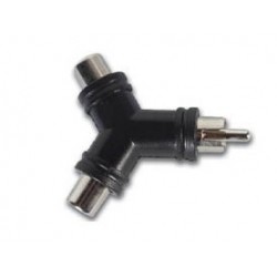 Adaptateur 2 x RCA femelles - RCA mâle - 1