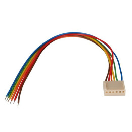 Connecteur femelle avec câble 6 contacts  - 1