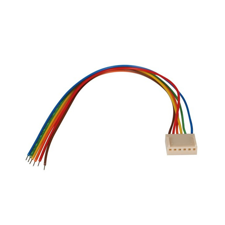 Connecteur femelle avec câble 6 contacts  - 1