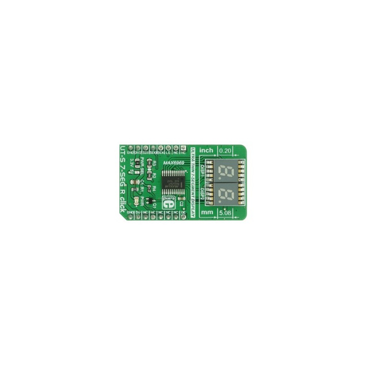 MIKROE-2840 Module afficheur 7 segments à leds UT-S 7-SEG R click