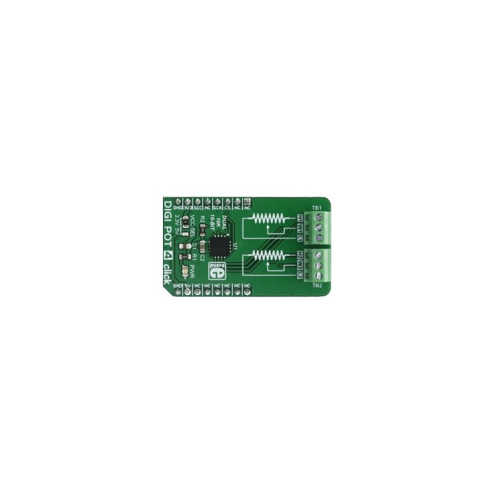 MIKROE2873 Module  MAX5494 potentiomètre digital DIGI POT 4 click