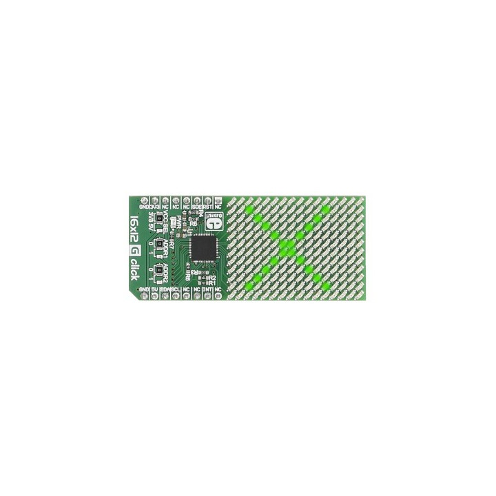MIKROE-2758 Matrice à leds vertes 16x12 G click pour arduino