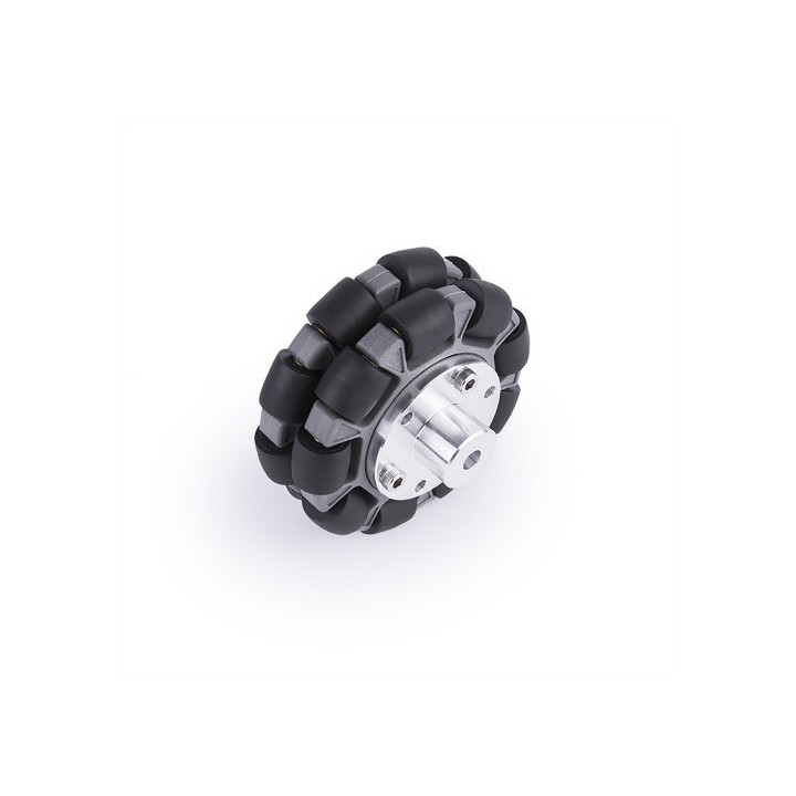MAK87080 - Roue double "à rouleaux" diamètre 100 mm pour robotique