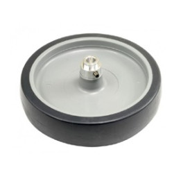 Grande roue pour robot (diam. 125 mm) avec pneu gomme  antidérapant
