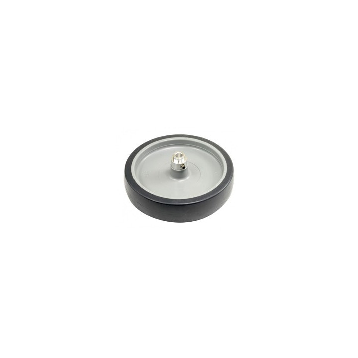 Grande roue pour robot (diam. 125 mm) avec pneu gomme  antidérapant