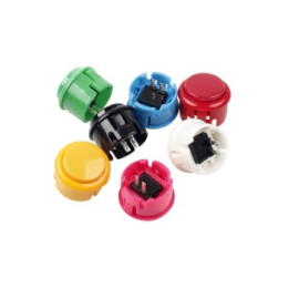 Bouton arcade 30 mm clipsable opaque
